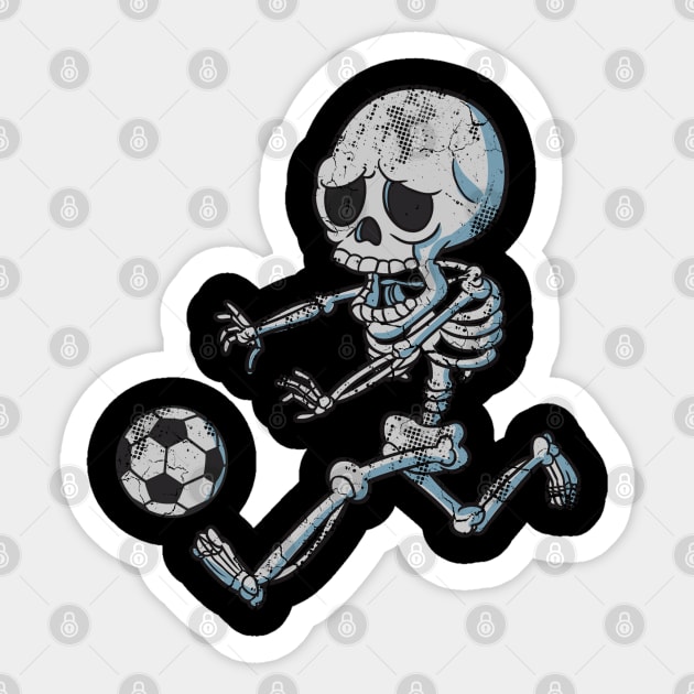 Soccer Player Skeleton Halloween Sports Sticker by E